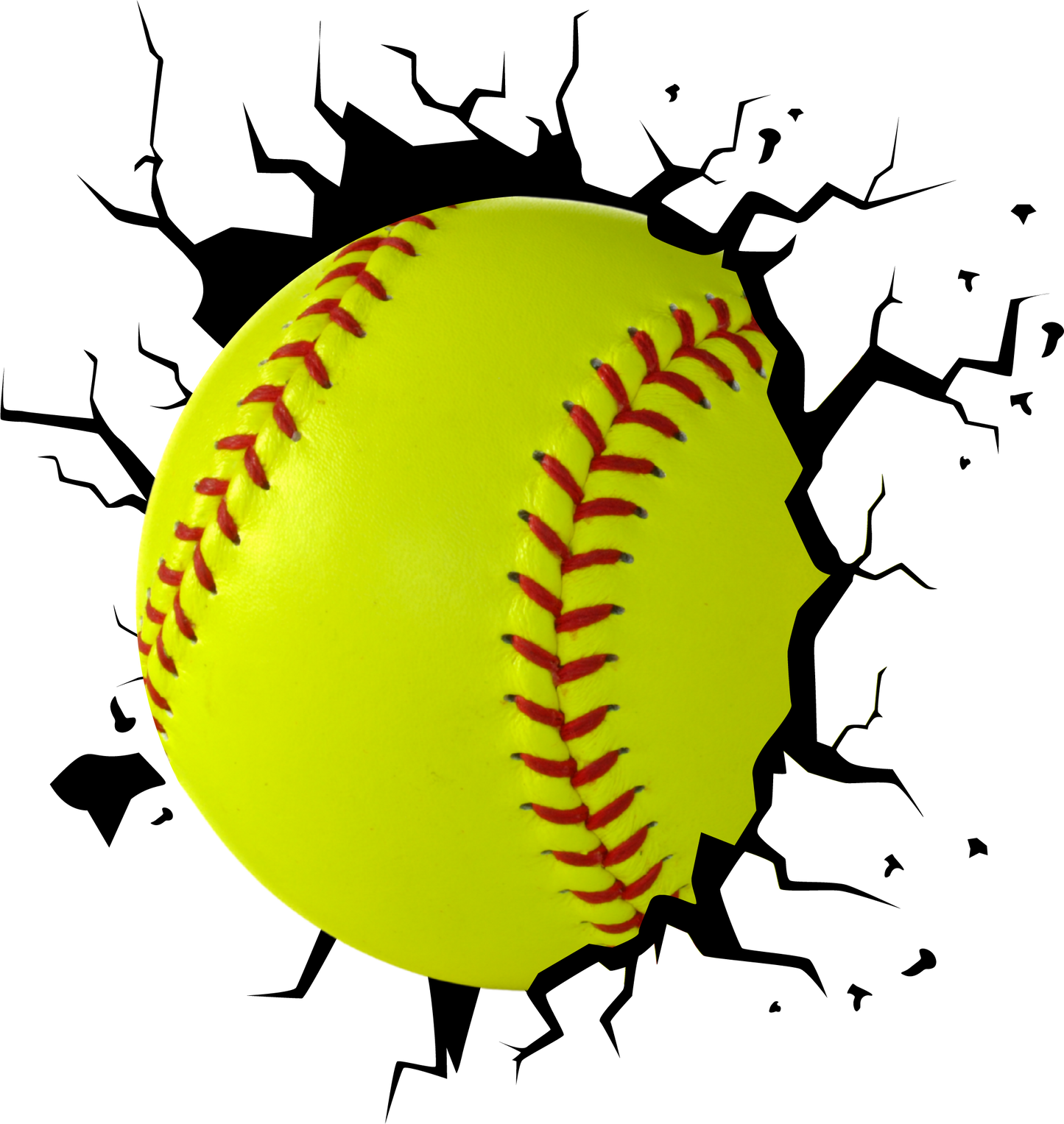 Add on Logo 5" Softball Breaking Through