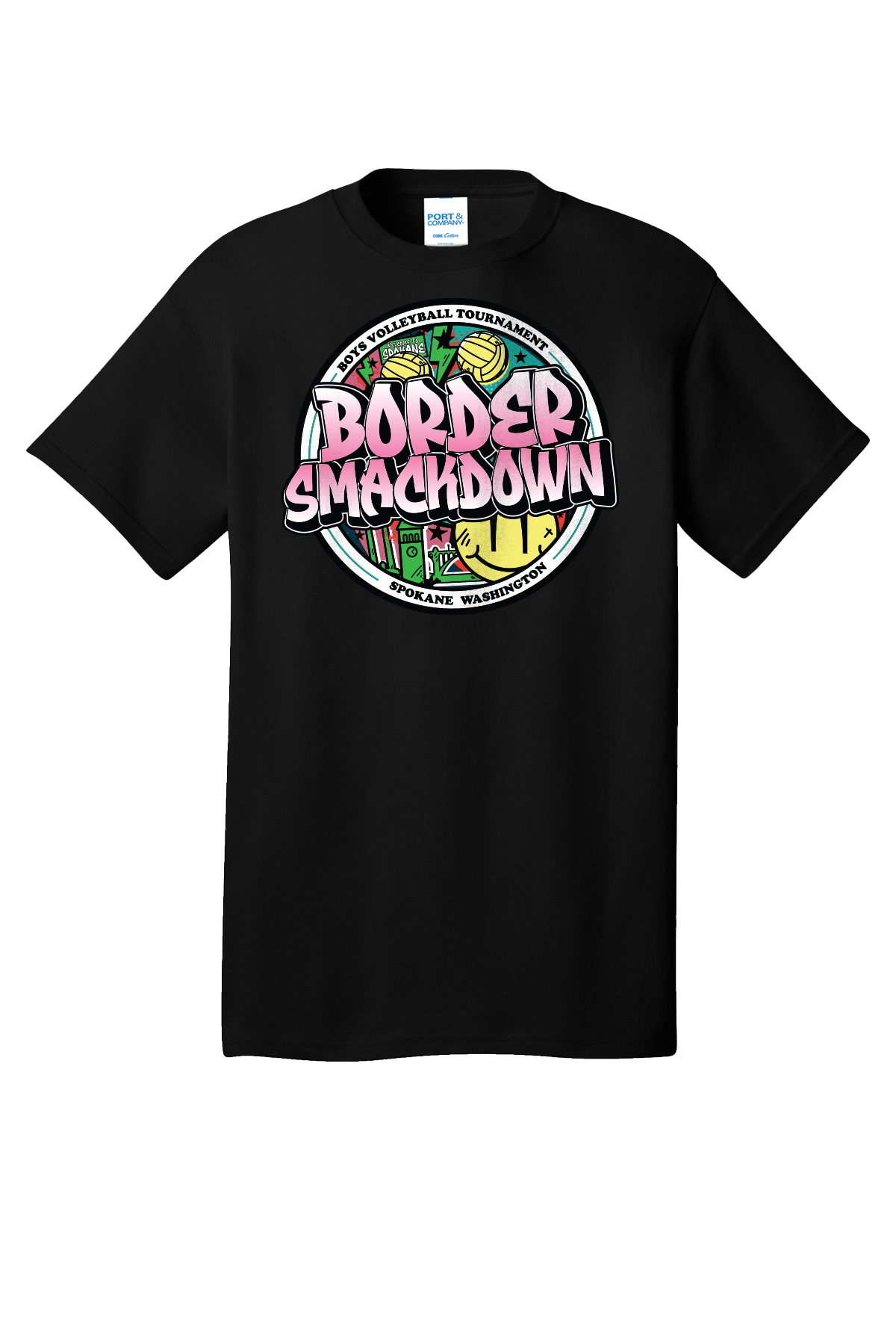 Boys Border Smackdown Volleyball Tournament Cotton Tee