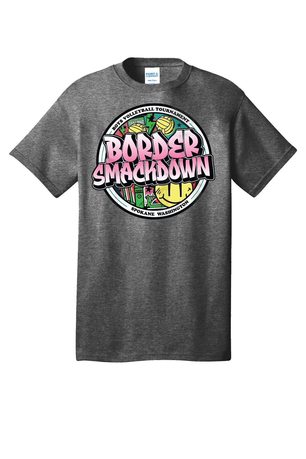 Boys Border Smackdown Volleyball Tournament Cotton Tee