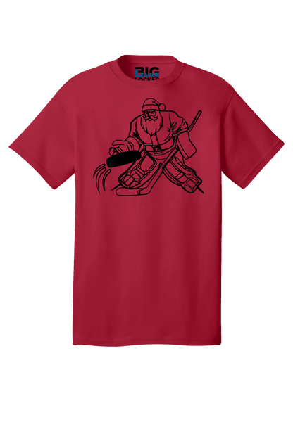 Santa Playing Hockey