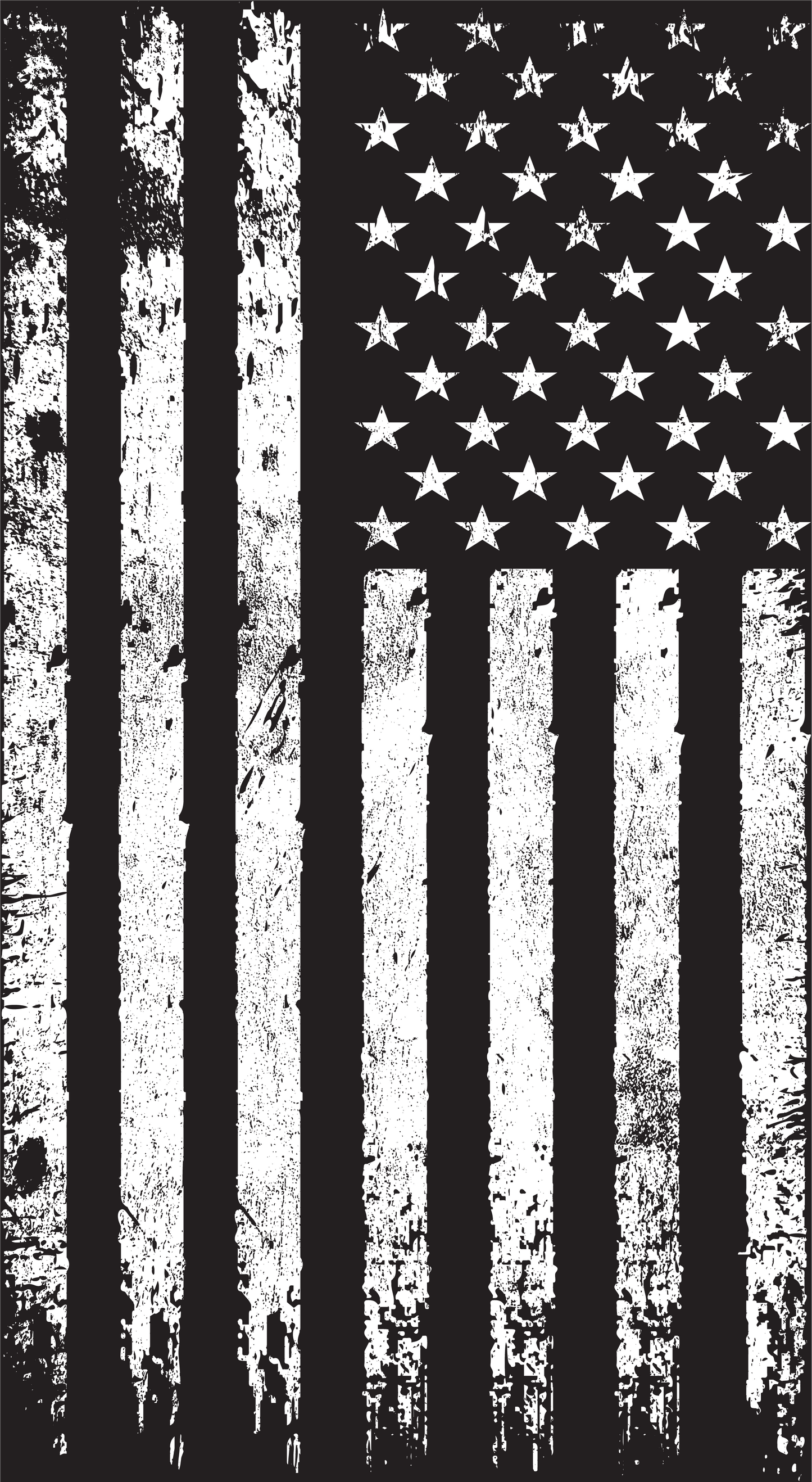 Add on Logo 11" Vertical Tattered American Flag